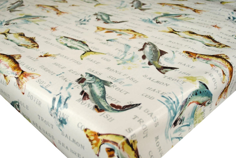 Fly Fishing Cotton Oilcloth Tablecloth Prestigious Textiles