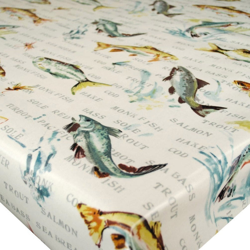 Fly Fishing Cotton Oilcloth Tablecloth Prestigious Textiles
