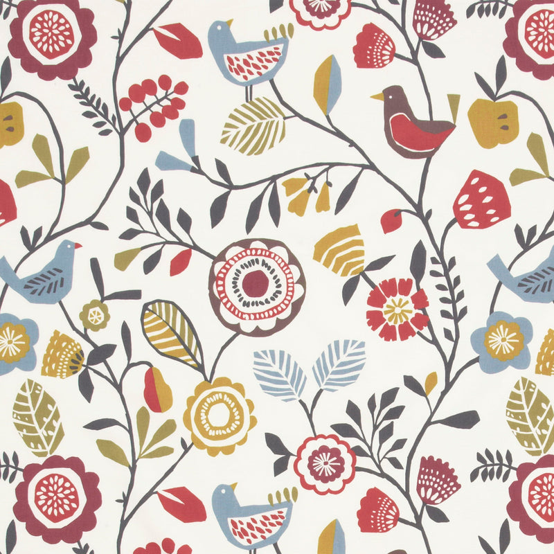 Folki INDIGO CRANBERRY Scandi Oilcloth Tablecloth by Clarke and Clarke
