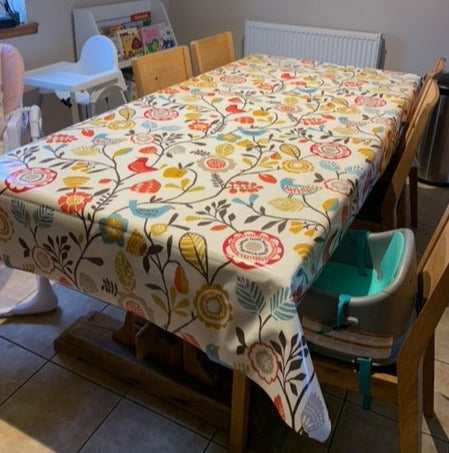 Folki SPICE Scandi Oilcloth Tablecloth by Clarke and Clarke