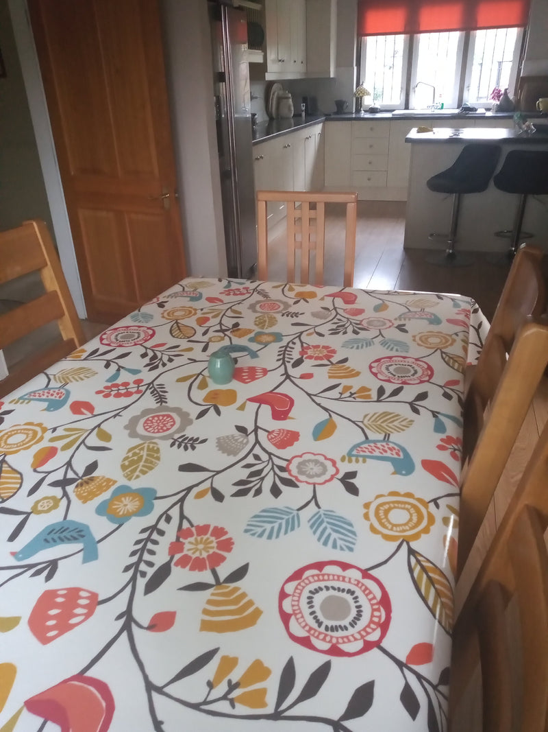 Folki SPICE Scandi Oilcloth Tablecloth by Clarke and Clarke