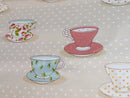 Fryetts Cups and Saucers Oilcloth Tablecloth