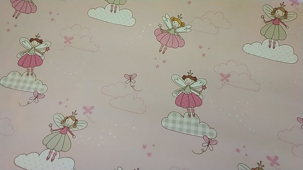 Fryetts Fairies Pink Oilcloth Tablecloth