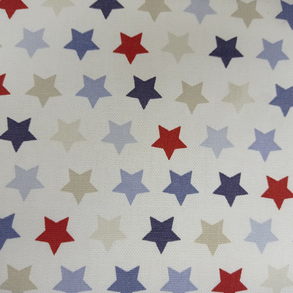 Fryetts Galaxy Stars Blue Multi Cotton Oilcloth Tablecloth