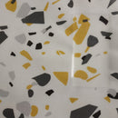 Fryetts Jazz Ochre and Grey Cotton Oilcloth Tablecloth