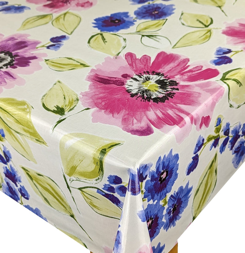 Fryetts Jenny Flowers Multi Oilcloth Tablecloth