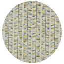Fryetts Malmo Teal, Ochre, Grey Cotton Oilcloth Tablecloth