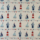 Fryetts Maritime Blue Cotton Oilcloth Tablecloth