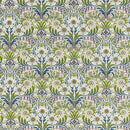 Fryetts Molly Floral Cream and Green Cotton Oilcloth Tablecloth