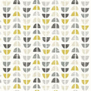 Fryetts Odense Grey and Ochre Scandi Cotton Oilcloth Tablecloth