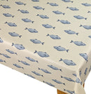Fryetts Pisces Blue Fish Matt Oilcloth Tablecloth