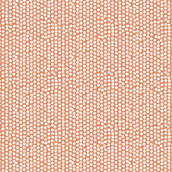 Fryetts Round PVC Tablecloth Spotty Burnt Orange Oilcloth 132cm