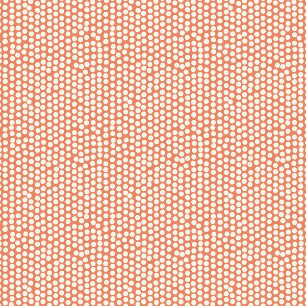 Fryetts Round PVC Tablecloth Spotty Burnt Orange Oilcloth 132cm