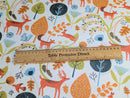 Fryetts Scandi Woodland Burnt Orange Cotton Oilcloth Tablecloth