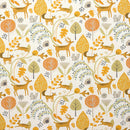 Fryetts Scandi Woodland Ochre Cotton Oilcloth Tablecloth