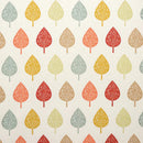 Fryetts Skara Leaves Burnt Orange Cotton Oilcloth Tablecloth