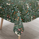 Fryetts Swan Garden Green Oilcloth Tablecloth