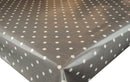 Full Stop Slate Grey Oilcloth Tablecloth Prestigious Textiles
