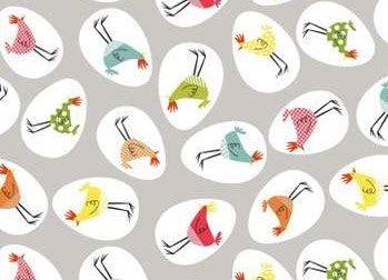 Funky Chickens Multi PVC Vinyl Wipe Clean Tablecloth 150cm x 140cm Warehouse Clearance