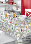 Funky Chickens Multi PVC Vinyl Wipe Clean Tablecloth 150cm x 140cm Warehouse Clearance