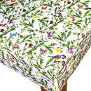Garden Tablecloth with Parasol Umbrella Hole Wipe Clean Vinyl PVC Garden Birds and Butterflies 200cm x 140cm