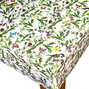 Garden Tablecloth with Parasol Umbrella Hole Wipe Clean Vinyl PVC Garden Birds and Butterflies 300cm x 140cm