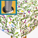 Garden Tablecloth with Parasol Umbrella Hole Wipe Clean Vinyl PVC Garden Birds and Butterflies 140cm x 140cm