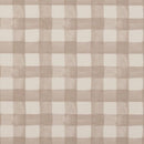 Georgie Taupe Check Cotton Oilcloth Tablecloth