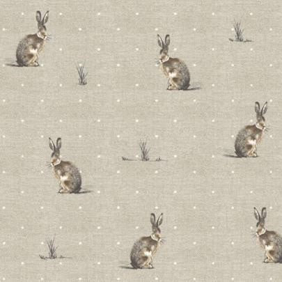 Hartley Hare Cotton Oilcloth Tablecloth by Fryetts Fabrics