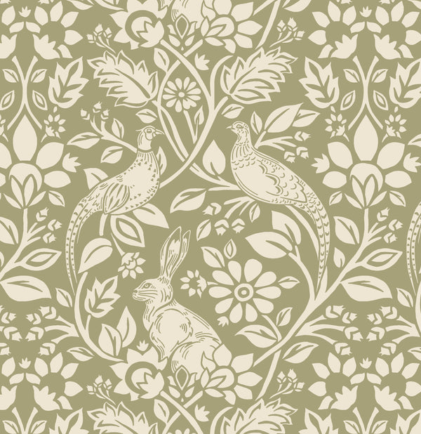 Heathland Moss Green Oilcloth Tablecloth Smd iliv