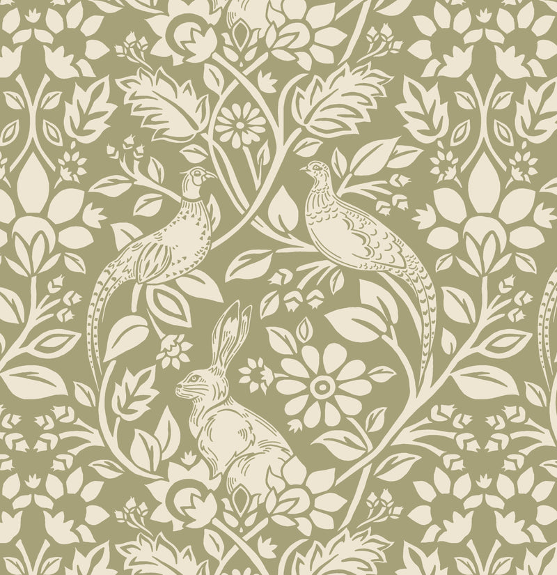 Heathland Moss Green Oilcloth Tablecloth Smd iliv