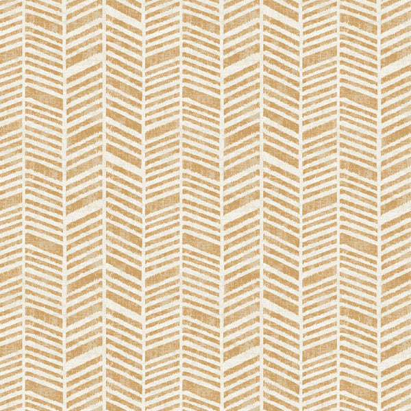 Helsinki Zig Zag Geometric Ochre Oilcloth Tablecloth