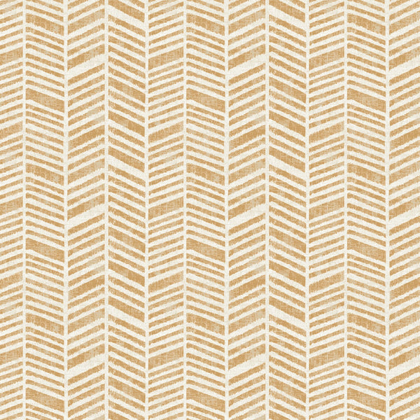 Helsinki Zig Zag Geometric Ochre Oilcloth Tablecloth