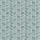 Helsinki Zig Zag Geometric Teal Oilcloth Tablecloth