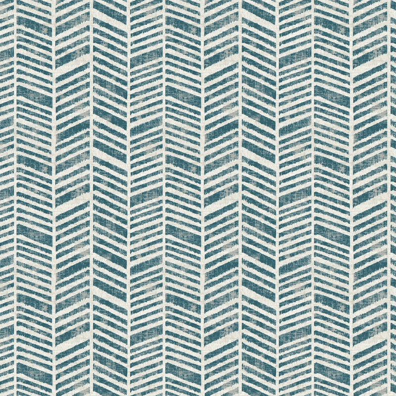 Helsinki Zig Zag Geometric Teal Oilcloth Tablecloth