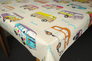 Retro Camper Van Multi  109cm x 132cm  Warehouse Clearance