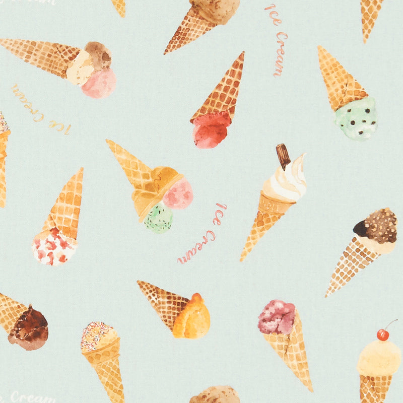 Ice Cream Parlour Blue  Oilcloth Tablecloth