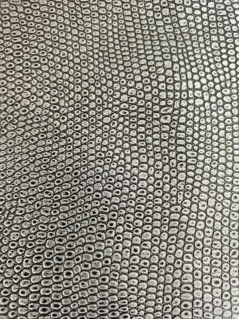 Black and Silver Snakeskin Design PVC Vinyl Wipe Clean Tablecloth 140cm x 180cm Warehouse Clearance