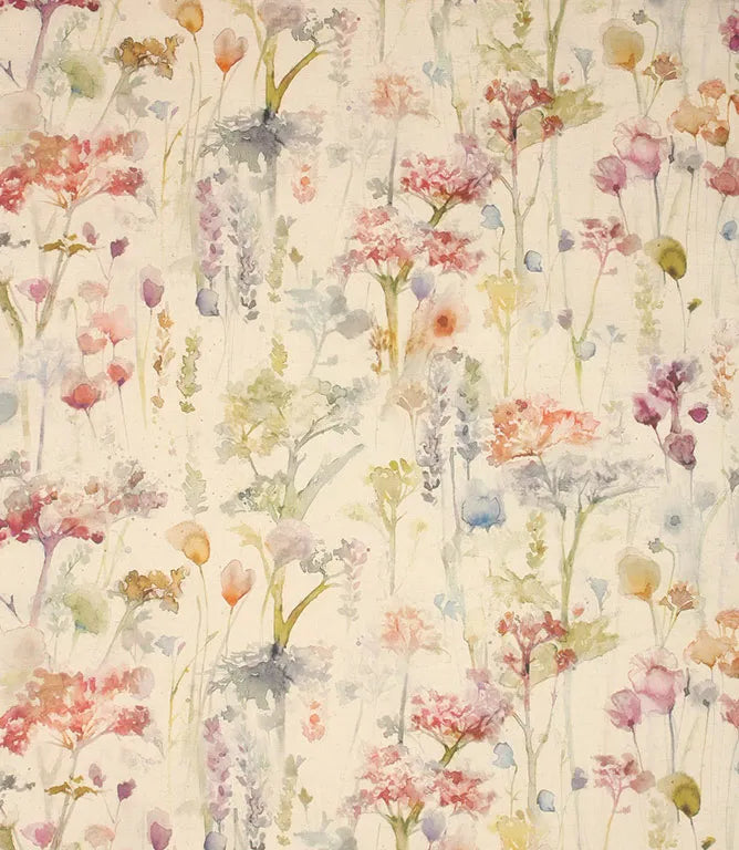 Ilinizas Poppy Natural Voyage Oilcloth Tablecloth 140cm wide