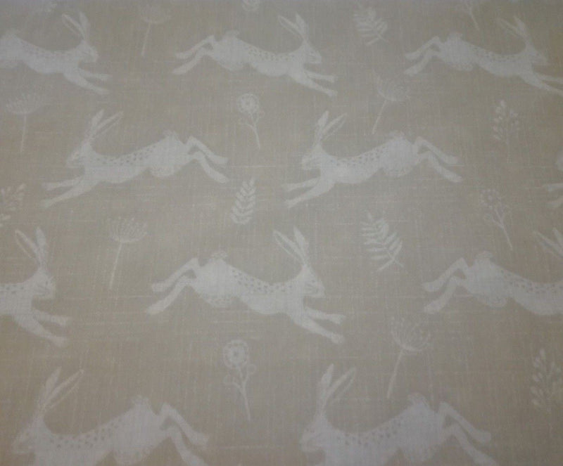 Jump Hare Natural Oilcloth Tablecloth