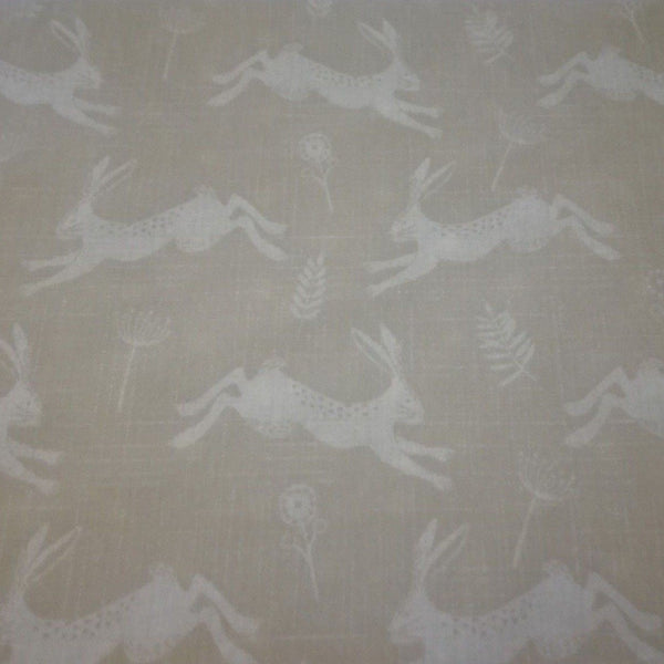 Jump Hare Natural Oilcloth Tablecloth