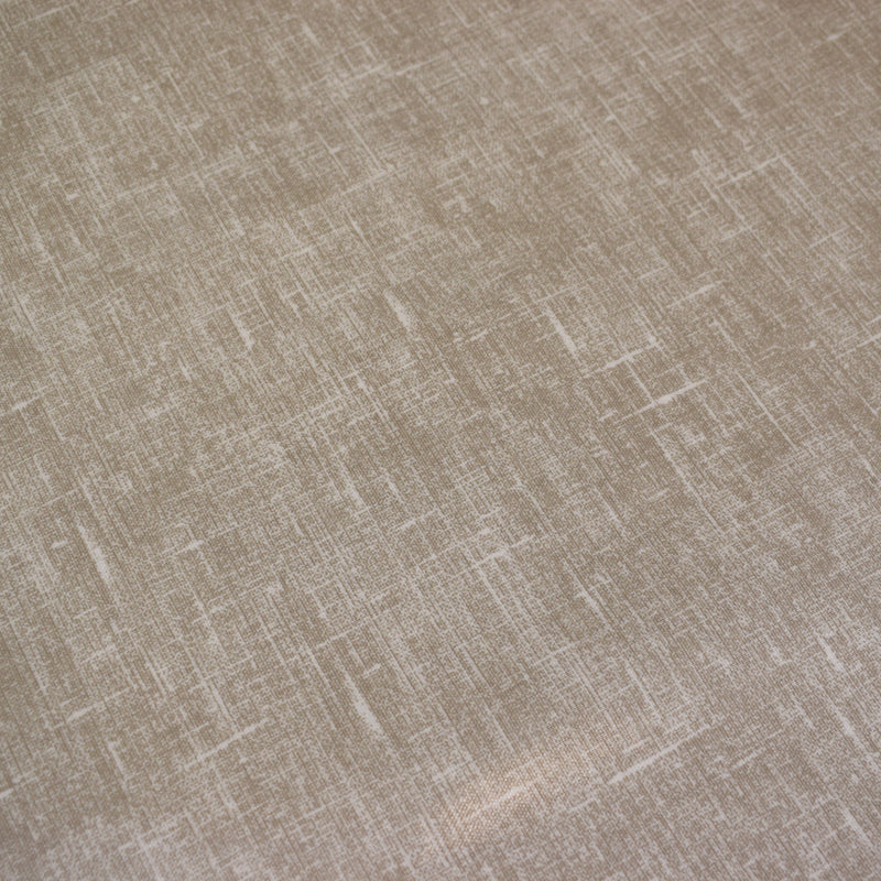 Linum Taupe Linen Look Oilcloth Tablecloth by Clarke and Clarke