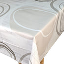 Loops Grey Beige Vinyl Tablecloth