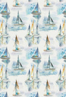 Marine Sail Voyage Oilcloth Tablecloth