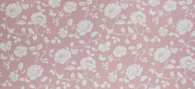 Meadow Rose Pink Oilcloth Tablecloth by Clarke and Clarke