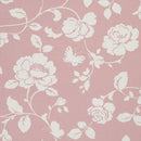 Meadow Rose Pink Oilcloth Tablecloth 260cm x 132cm by Clarke and Clarke   - Warehouse Clearance