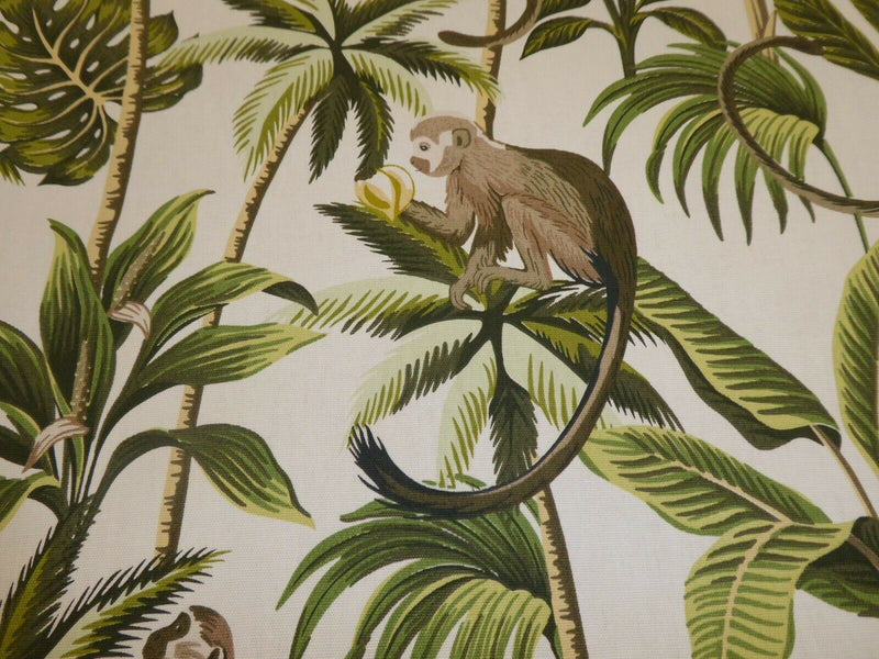 Monkey Natural Oilcloth Tablecloth