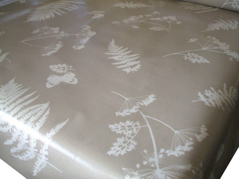Moorland Taupe Oilcloth Tablecloth