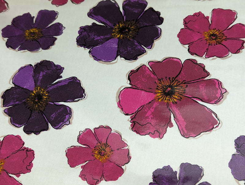 Mulberry Floral Oilcloth Tablecloth