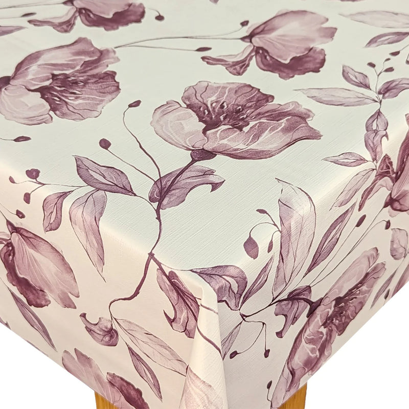 Mulberry Flowers Tex Vinyl Tablecloth Roll 20 Metres x 140cm Full Roll